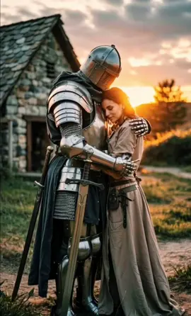 A knight welcomed home by his mother, who is hold tightly while hugging #medieval #medevilfantasy #animation #fyp #aigenerated #aicommunity #medeviltiktok #darkfantasy #ai 
