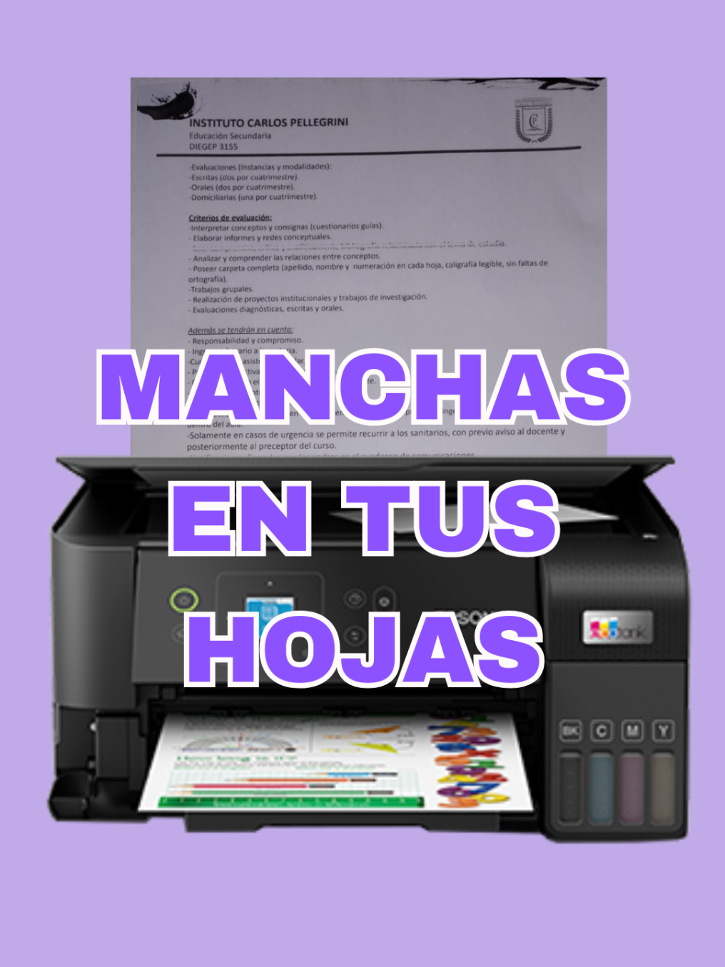 🖨️ ¿Tu impresora empezó a dejar manchas en las hojas? Acá te muestro un resumen express de lo que podés hacer para dejarla como nueva ✨🧼 Pero si querés ver el paso a paso bien detallado (y evitar hacer lío 🙃), tenés el video completo en nuestro canal de YouTube 📺 📌 Te dejo el link en historias o podés buscar nuestro canal como BS Papeleria en yt. ¡No digas que no te avisé! #epson #epsonecotank #impresora #mantenimiento 