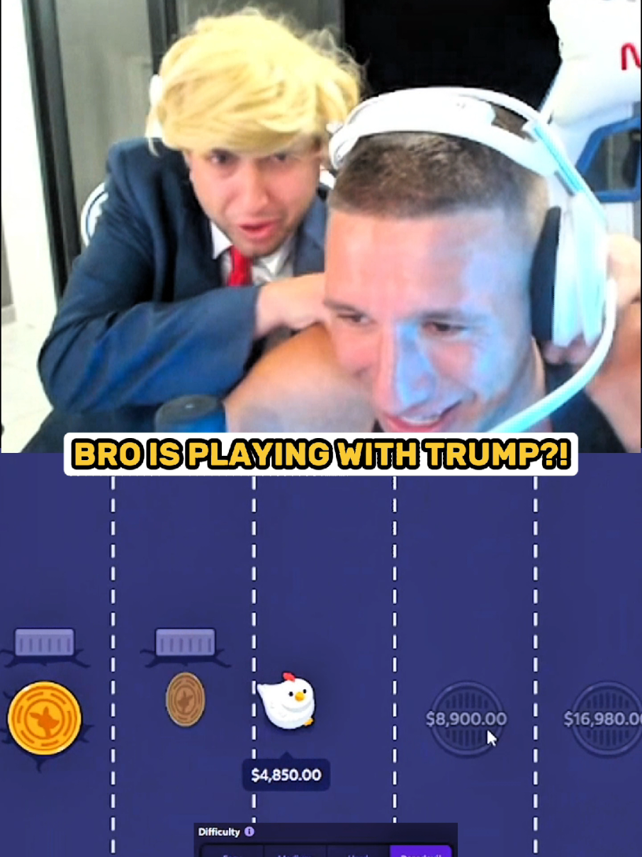 How did this guy get trump to play with him? #crossyroad #streamerclips #kickstreamer #stevewilldoit 