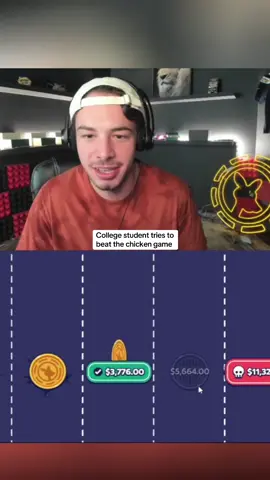 College student tries to beat crossyroad #kickstreaming 