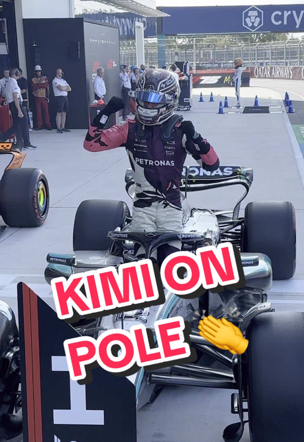 Kimi Antonelli is an F1 polesitter!!! 👏👏 #KimiAntonelli #F1 #Mercedes #Miami 