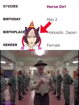 feliz cumpleaños special Week! la uma musume que empezó todo #umamusumeprettydervy #curimusume #fyp #mambo #hachimi #derby #umas #curi #meme 