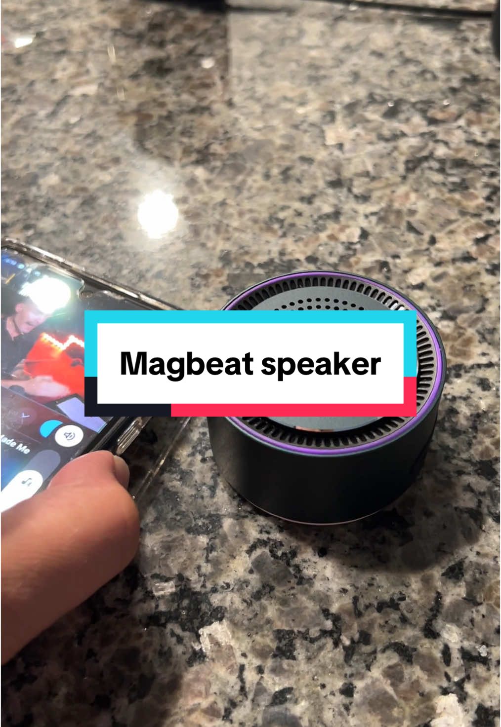 This tiny bluetooth speaker is LOUD Didnt expect for it to be really loud, but it exceeded my expectations. #magbeat #bluetoothspeaker #portablespeaker 