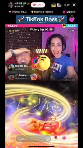 New level 50 gift @HANS 🇧🇷🇩🇪 #foryoupage #tiktokgifts #tiktoklive #fyp #lukeydukey 