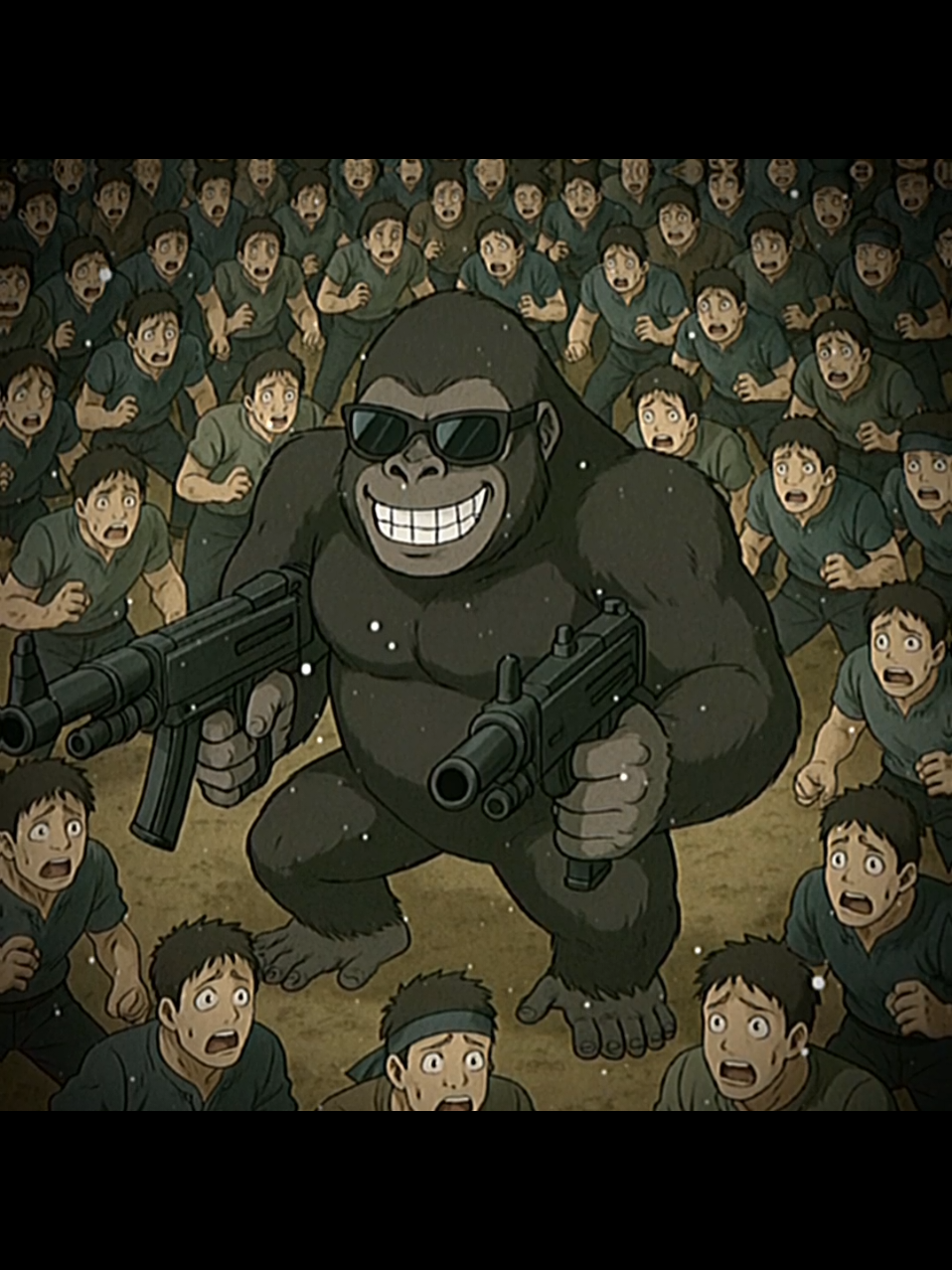 #100menvs1gorilla ​ #GorillaChallenge ​ #ViralTrend ​ #JungleBattle ​ #Shorts ​ #AnimalVsHuman ​ #ThoughtExperiment ​ #WildFight ​