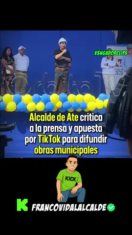 #LoÚltimo | 🚨 Ahorita todo es TikTok !! #alcaldedeate #francovidalalcalde #francovidal #parati #clips #GananciasKick #1000Soles #MillonDeVistas #GanarDineroOnline #clipviral #viral #ate #huaycan #huaycancity😎 #obra #parquecerrado #parque #atevitarte @francovidalm @_7clips