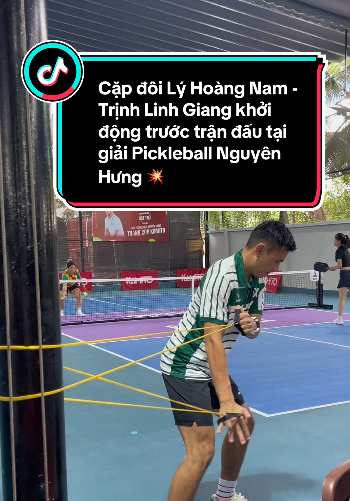 Cặp đôi Lý Hoàng Nam - Trịnh Linh Giang khởi động trước trận đấu tại giải Pickleball Nguyên Hưng tranh cúp Kamito 🥇💥#saypickleball #pickleball #pickleballVietNam #giaipickleballnguyenhung #tranhcupKamito #TrinhLinhGiang #lyhoangnam 