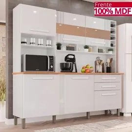 Cozinha 6 Portas 2 Gavetas Amanda Com Espelhos - Tudo de Móveis Por R$748,90 #shopee #Oferta Relâmpago ⚡ 