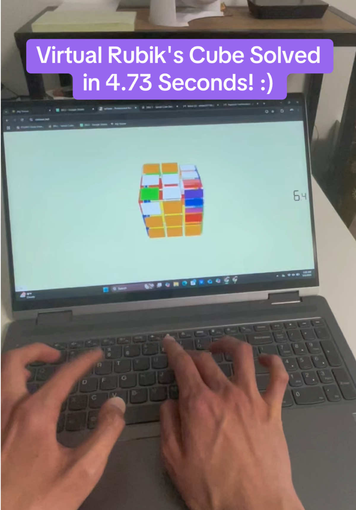 Quite happy with this one! 😁 #rubikscube #speedcubeshop #virtual #virtualcube #fy #fyp 