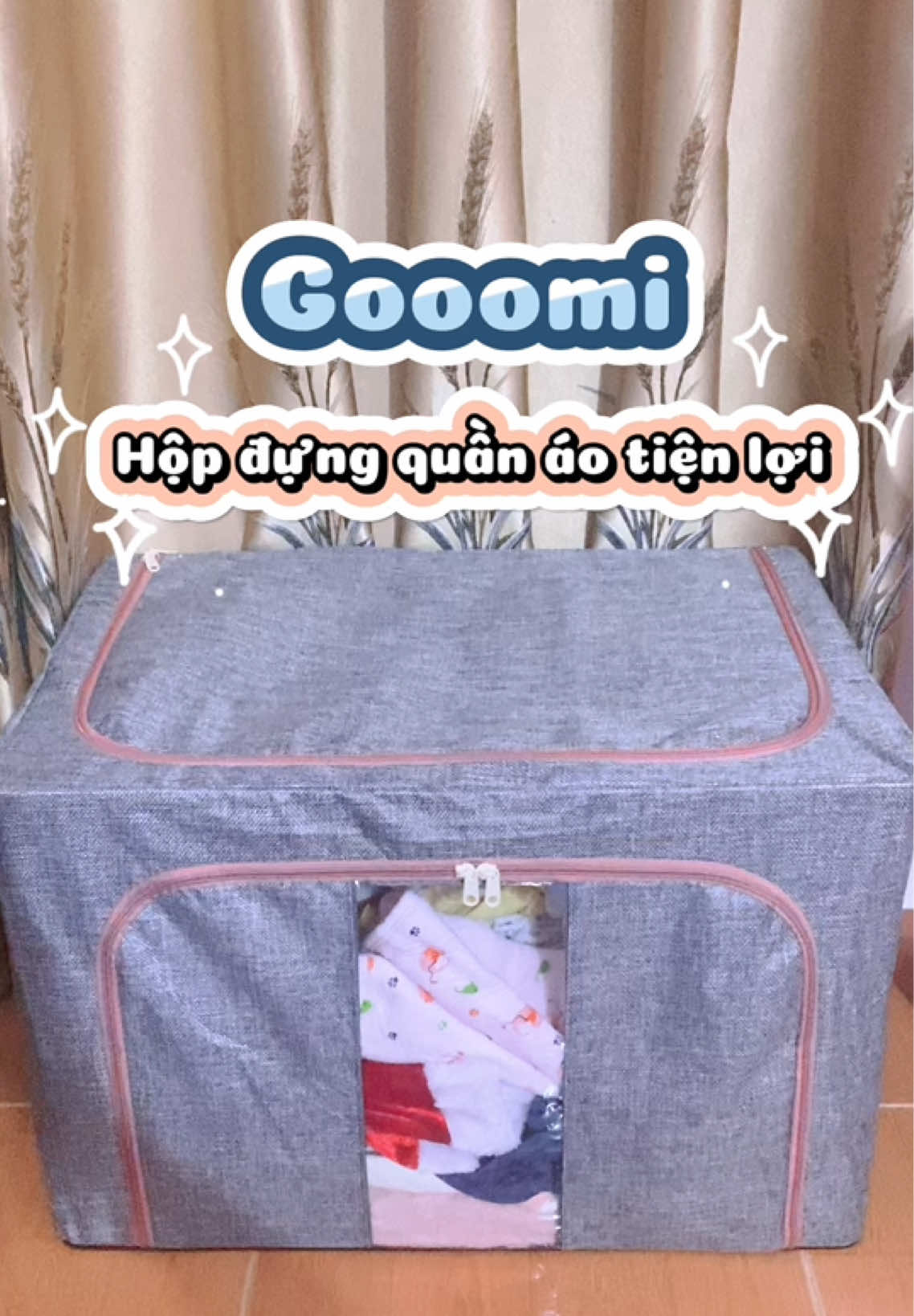 Hộp đựng quần áo vừa xinh vừa bền nè các mom ơi!!! Tủ đựng quần áo nhà Gooomi đựng được siêu nhiều đồ luôn á, chất vải đẹp lắm. Các mom tham khảo sản phẩm này nha #gooomi #hopdungquanao #xuhuong #xuhuongtiktok #trending 
