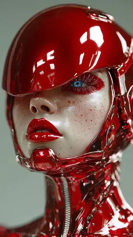 A dream painted in liquid red. 🩸🦋 #aiart #aestheticvideo #digitalfashion #robotgirl #futuristicbeauty #cyberstyle #synthwave #scifiart #digitalmodel #aianimation #artificialintelligence #glamtech #futurevision #techcouture #fashionrobot 
