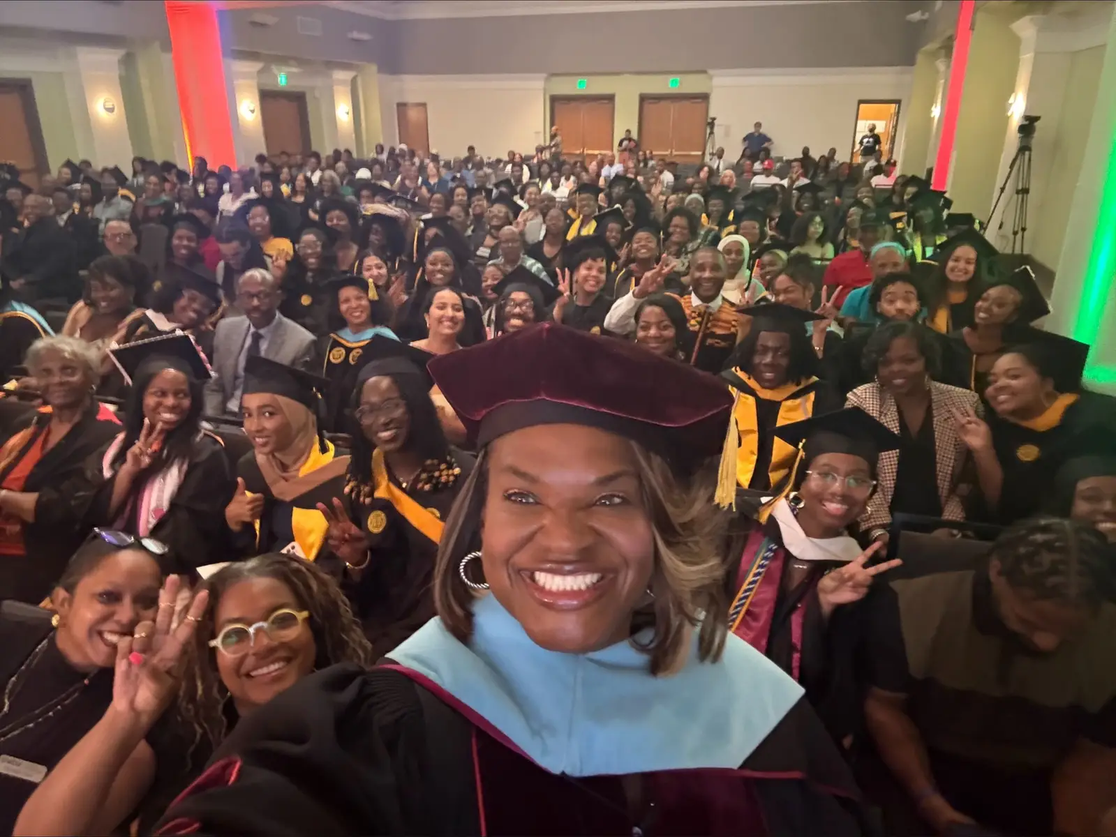 ~VCU’s Donning of the Kente~ Last night was an entire movie. If you missed it, you missed it. Hats off to Dr. Brooke Berry and Joshua Lockhart, for inviting me to serve as the keynote speaker for this amazing ceremony.  As a @vcu alum (Masters) and former adjunct professor, standing on that stage was a full-circle, surreal moment. And of course, Ezibu Muntu  and the Elegba Folklore Society came through and did exactly what the ancestors instructed them to do. Congratulations to the Class of 2025! Job well done!  #vcu #vcurams #ClassOf2025 #ancestors #kente #DonningoftheKente