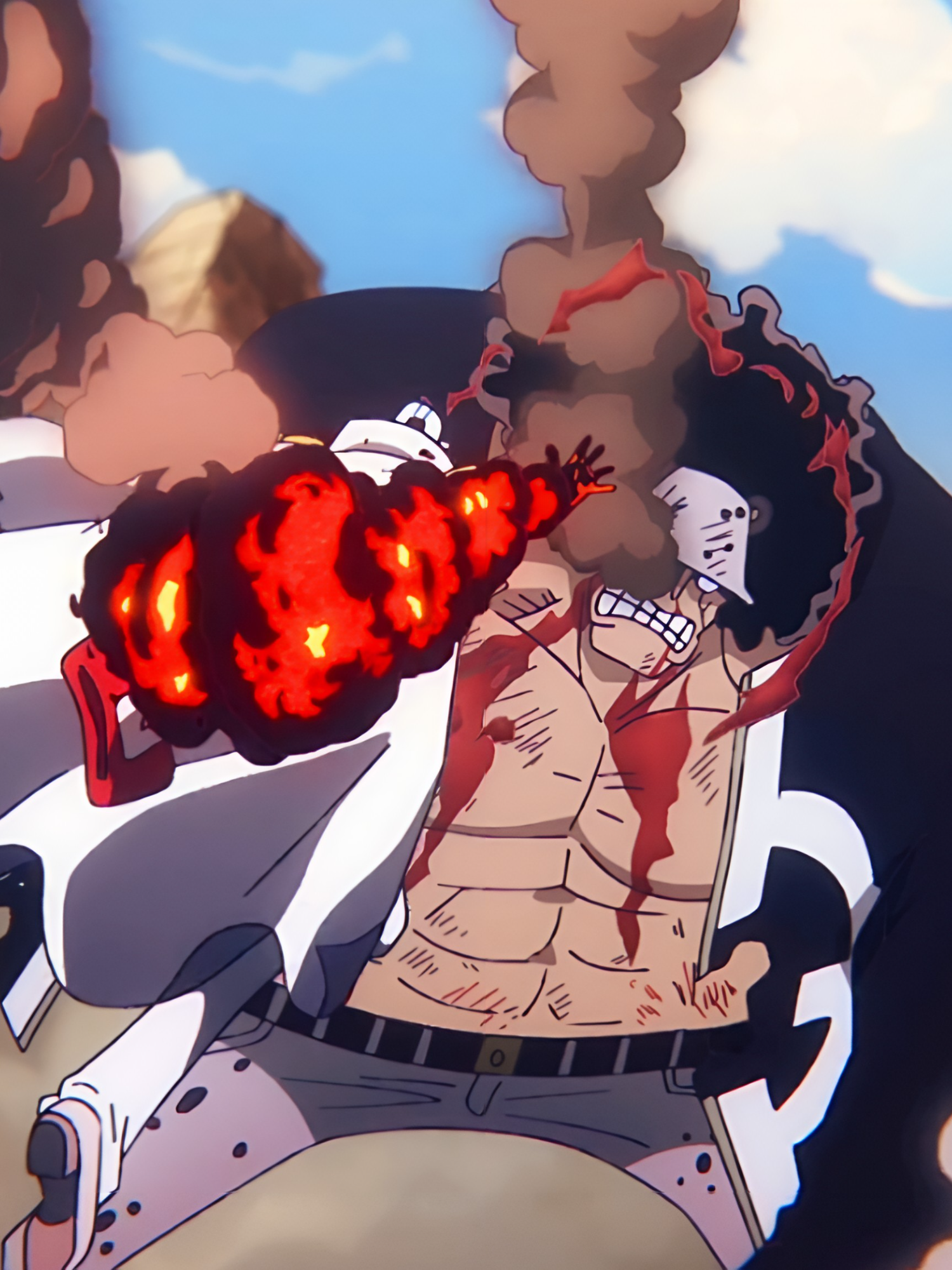 AKAINU ARRANCOU UMA PARTE DO ROSTO DO KUMA 💀 One Piece  #shorts #luffy #akainu #kuma #onepiece #onepiecedublado #desenvoltoanimes