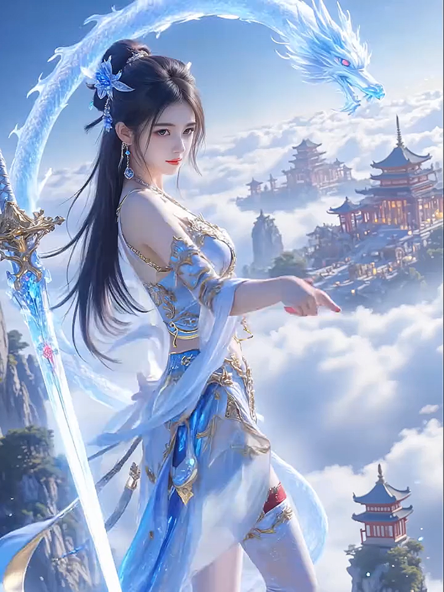 White dragon #livewallpaper #aigenerated #donghua #vam3D #anime #AI #CG 
