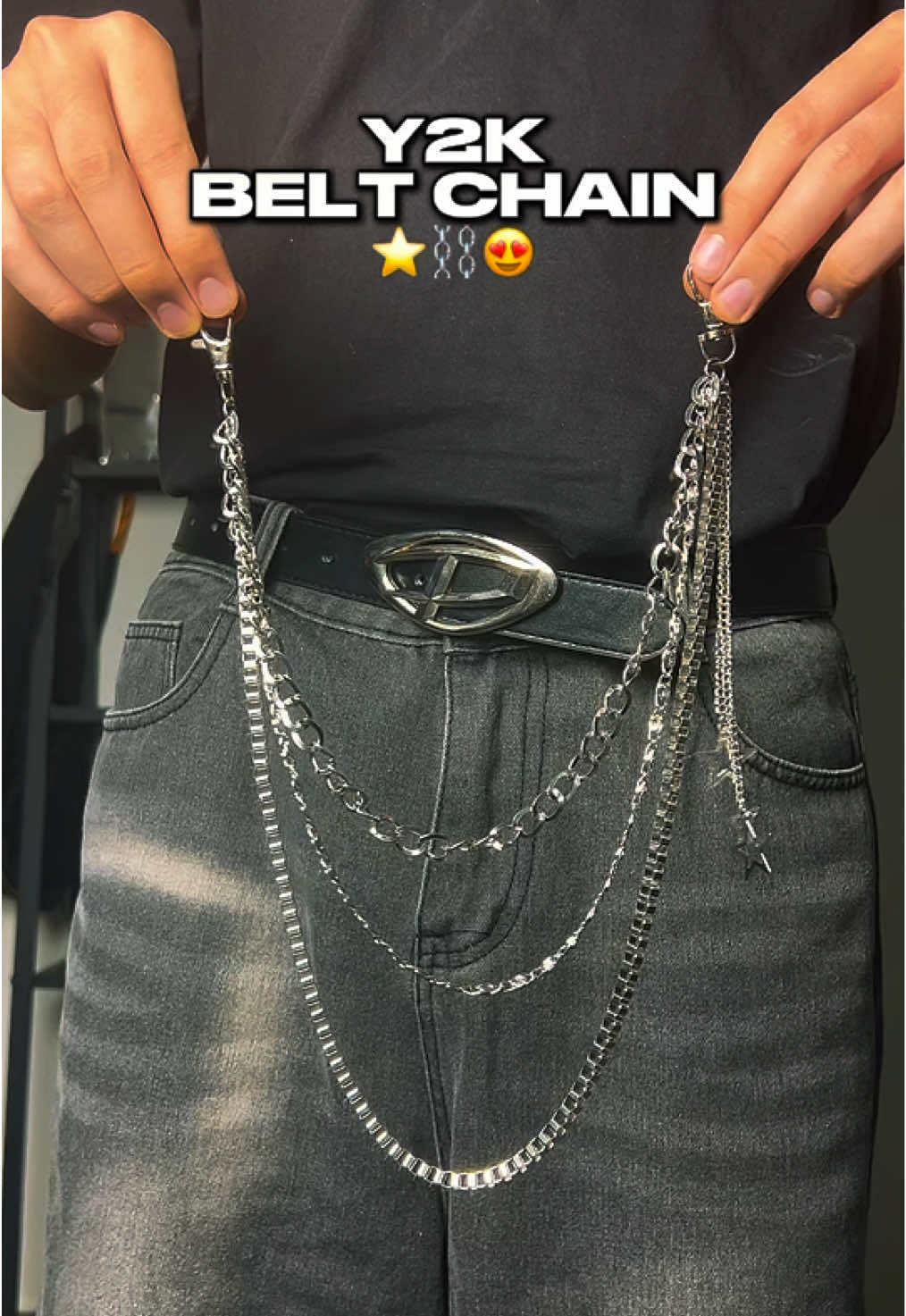 Belt chain ⭐️⛓️😍 #fyp #foryoupage #beltchain #walletchain #chain #rantaiviral #accessories #OOTD #fashion 