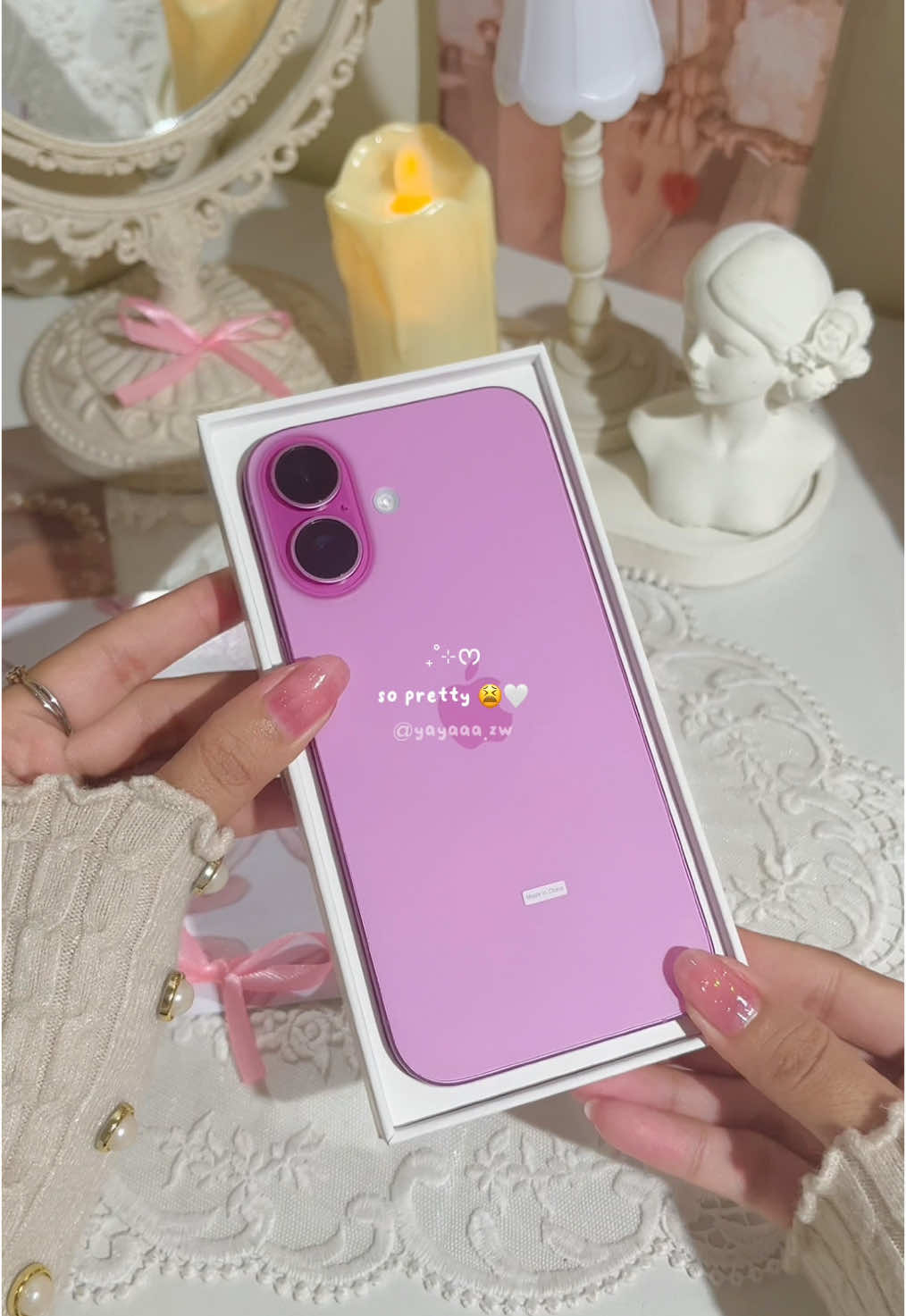 unboxing my wishlist pink phone ₊˚⊹ᰔ 🎀💗🩰💋💌‼️🪞🦢 #unboxing #pink #iphone16 #iphone16pink #pinkstuff #coquette #unboxingvideo #wishlist #ip16 #aestheticvideos #iphone #apple 