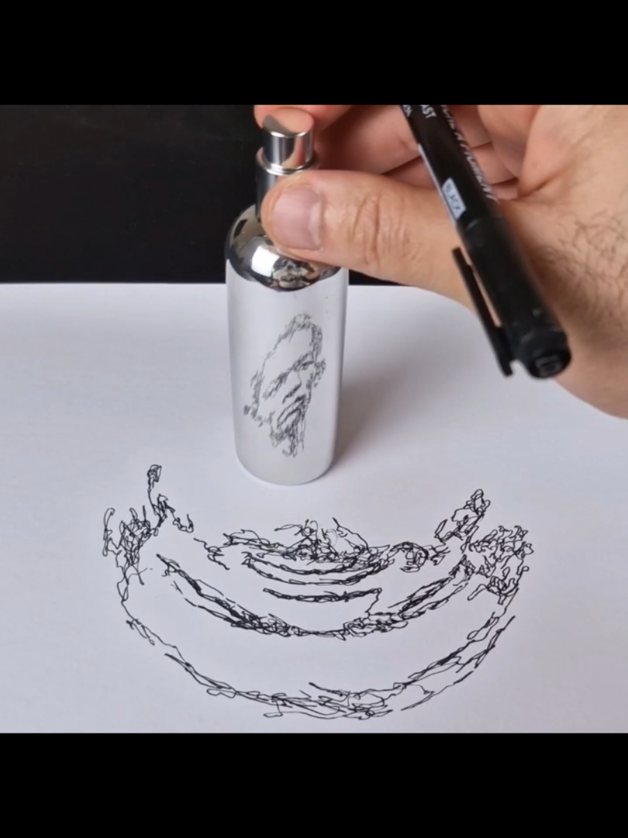 #art #anamorphicillusion #drawing #drawing_face #drawingtutorial #portrait #anamorpgic_art #ezoji #drawingprocess #sketch 