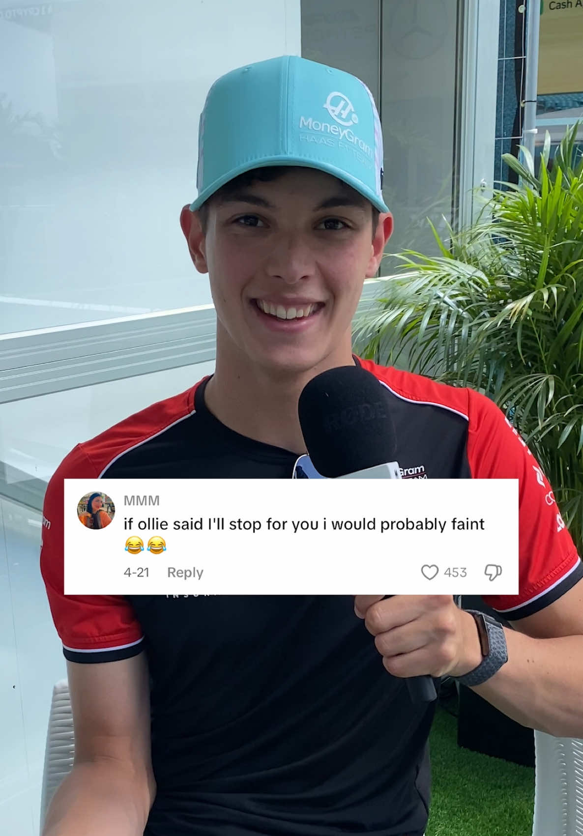 Ollie Bearman replies to social media comments and posts from fans 🤳 #f1 #formula1 #miamigp #olliebearman #haasf1 @Ollie Bearman 