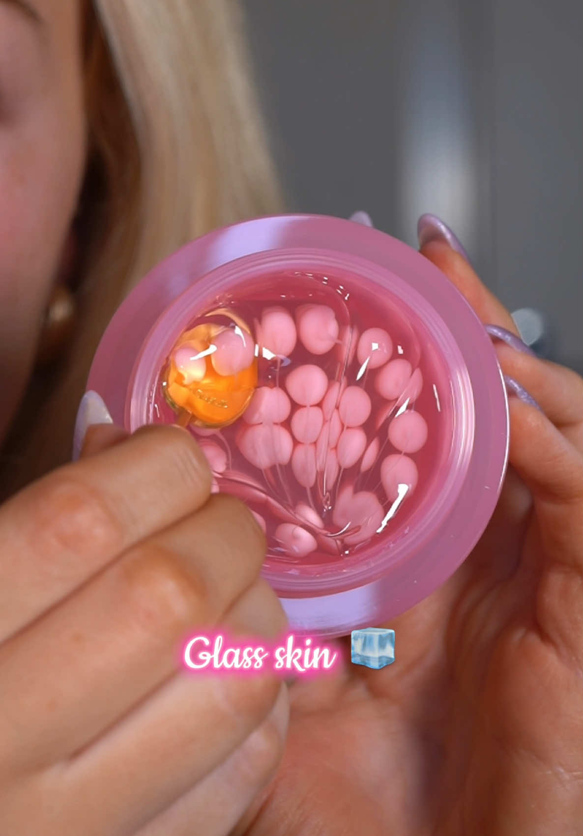 Glass skin ASMR 🧊🩷 - use code SYDNEYP12 for 12% off any order over $59 at @YesStyle (not affiliate just sharing with you guys) Products used @medicube global Pink Collagen Capsule Cream and Age-R Booster Pro device  #asmrskincare #asmrskincareroutine #asmr #asmrbeauty #skincare #skincareroutine #medicube #medicubeskincare #koreanskincare #trendingproducts 