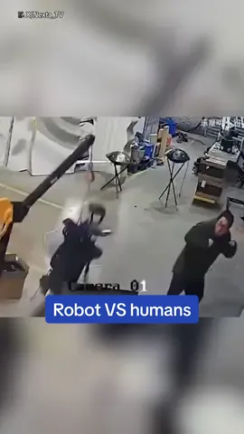 Robot uprising has come early: Footage from China shows a robot attacking engineers during testing 🤖 🎥 X/Nexta_TV #robot #china #news #machines 