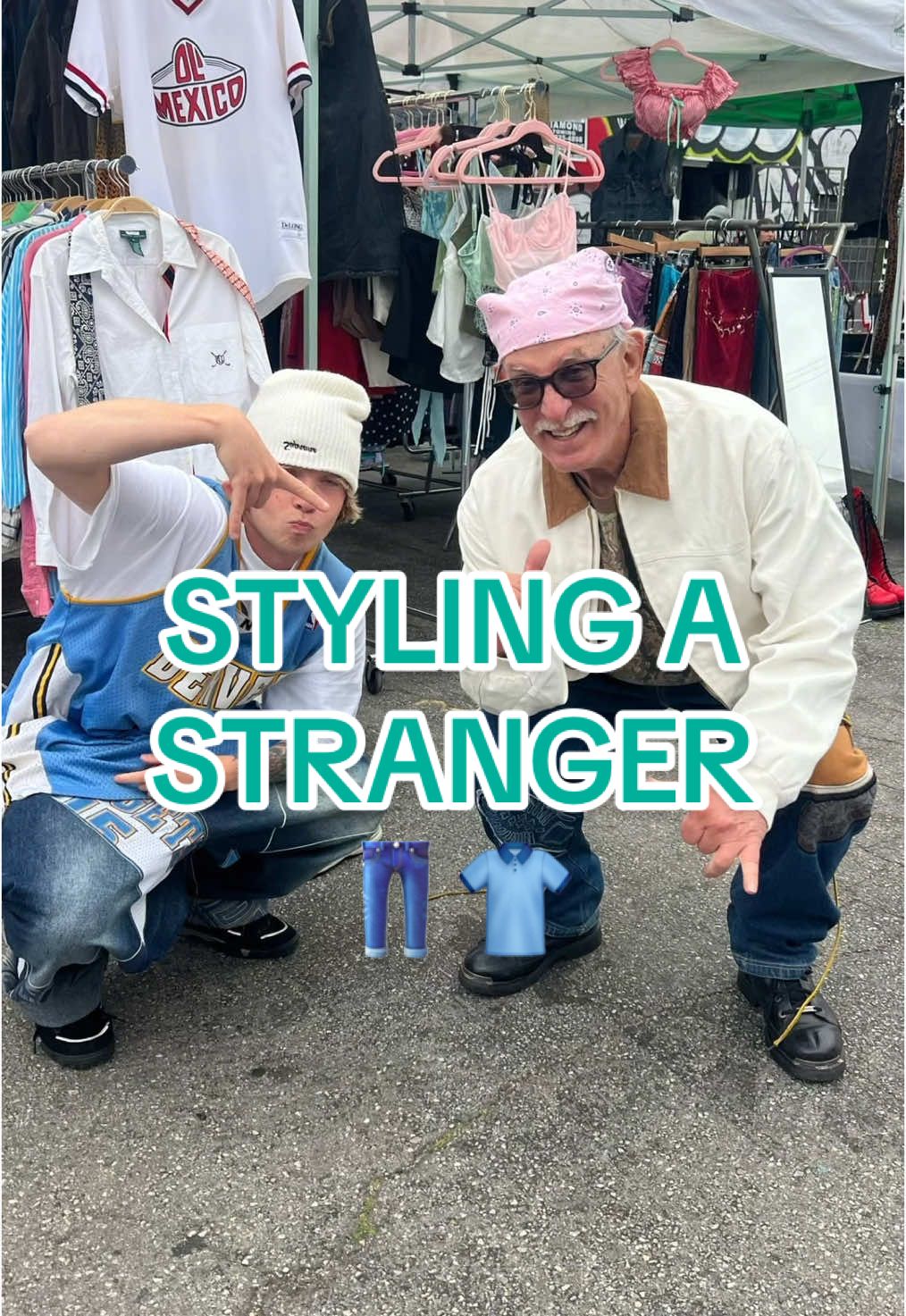 Replying to @☠︎︎ førëvër stømpïñ ☠︎︎ styling a stranger pt. 8 😤 Ron has baggy swag now 🤘🏼👖👕 #y2kfashion #stylingideas #baggyclothes #fleamarket #fypage #y2koutfits #styleinspo #outfitinspo #fypp 