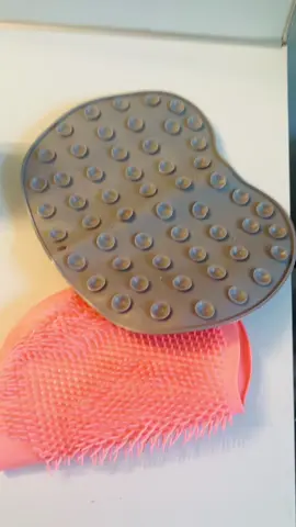 Silicone Shower Foot Scrubber Mat with Wall-Mounted Suction Cups, Back & Feet Cleaning Pad Bathroom Bathing Accessories natural sponge#motherdayspecial 