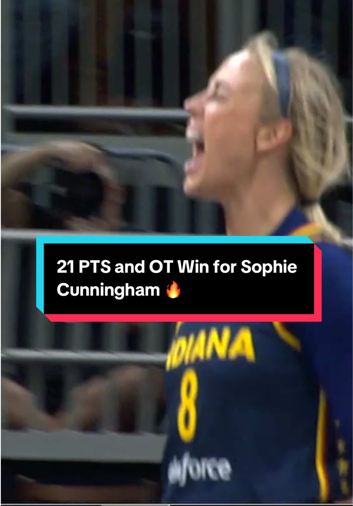 Sophie Cunningham’s game was nothing short of electric this afternoon! 21 PTS 8 REB 2 3PM She kept the Fever in it and helped seal the overtime win in their preseason opener. #WelcometotheW