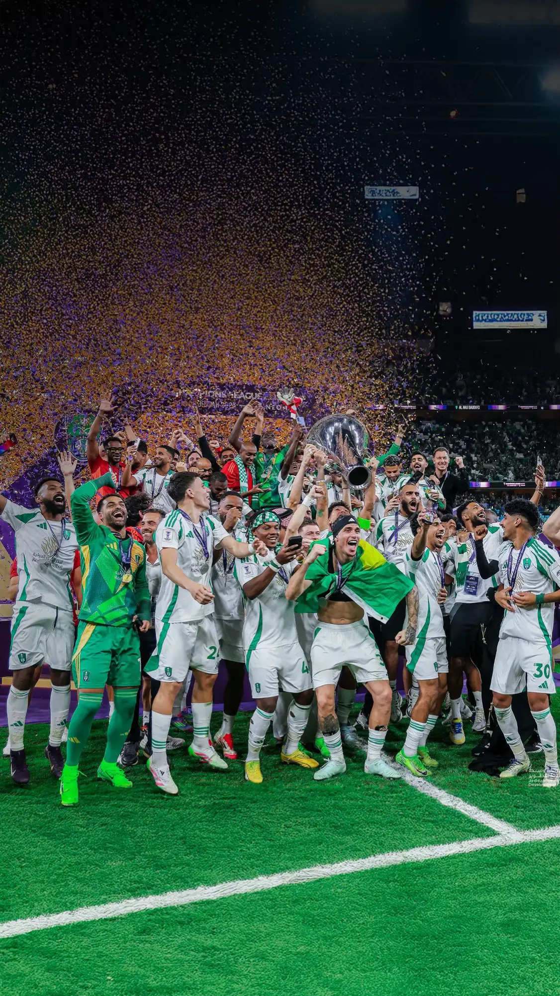 💚🤍🏆 @النادي الاهلي السعودي  #الاهلي_السعودي💚 #كاس_النخبة_الاسيوية 