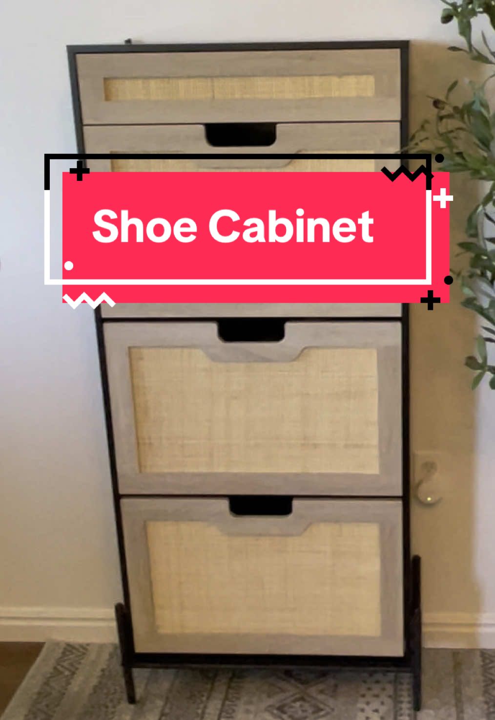 It looks so much better!! No more shoes all over the place! #shoecabinet #organizedhome 