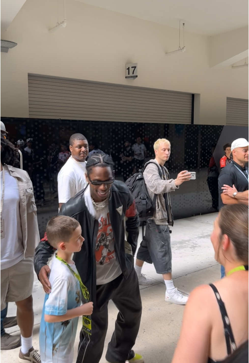 Travis Scott in the paddock taking pictures with fans #f1 #f1miami 