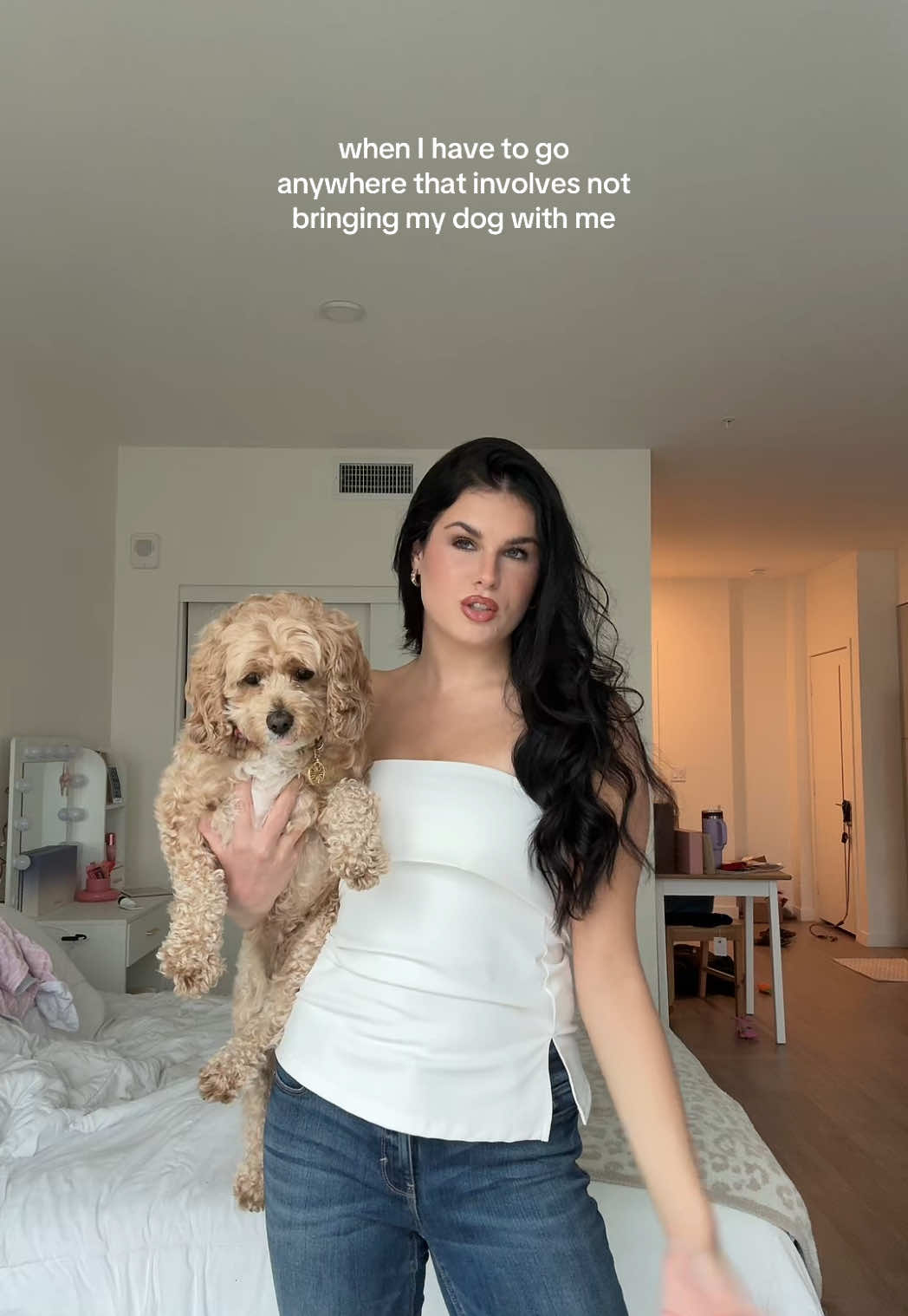 i’ll stay right at home thank you😘 #dogs #dogmom #relatable 