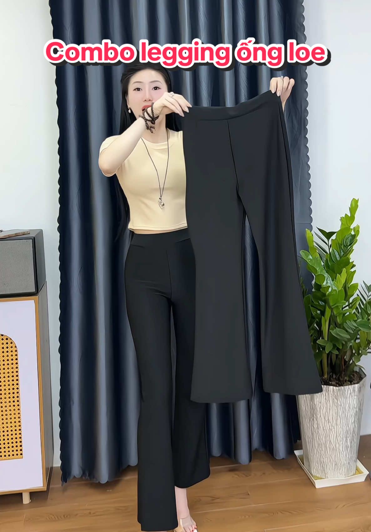 Combo quần legging ống loe cạp cao #yumydunggi #leggingongloecapcao 