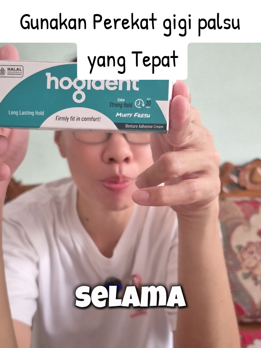 Gigi palsu Geser, sering copot saat makan? gunakan Perekat gigi palsu yang tepat #perekatgigipalsu #hogident #hogidentperekatgigipalsu #sehatiishopp #promoguncang55 