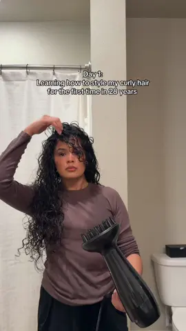The start of a curly hair seriessss! Please send product recs. My first time giving my hair a refresh instead of just washing it. Also thinking about getting the @Shark Beauty diffuser soon! This one was $18 and it doesn’t push enough heat. #curlyhairroutine #curlyhair #curlyhairproducts #imnew @amika @Coco & Eve US @Matrix 