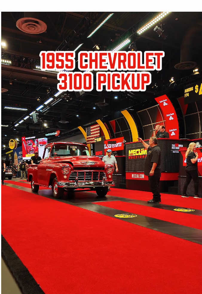 1955 Chevrolet 3100 Pickup. #reels #viralreels #mecumauctions #classiccarauction #chevrolet3100 #classicchevytrucks #classictruck 