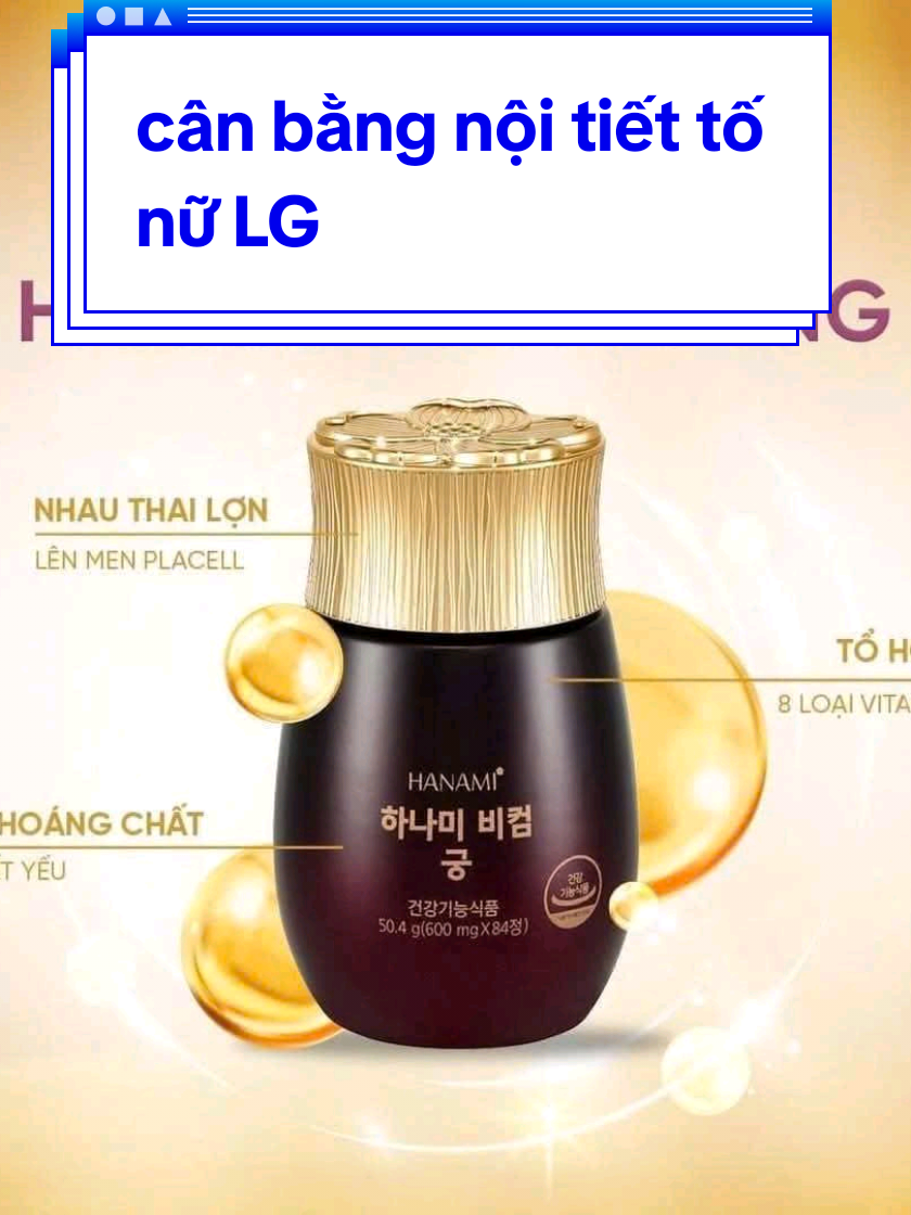 🏆🏆 SET CÂN BẰNG NỘI TIẾT TỐ HANAMI Hàng nội địa Hàn chính hãng LG #oanhoanhhp82 #ilovetiktok #LG   🌷 Set 3 hộp *84 viên. Mẫu mới hàm lượng chất dinh dưỡng tăng thêm 20% so với mẫu cũ 💦 Liều dùng: uống duy nhất 1 lần 3 viên vào một giờ nhất định trong ngày  🌷 Hanami, viên uống đẹp da và bổ sung tăng cường sinh lực phái nữ 🌷 Giảm đau bụng kinh cho phái nữ và giúp kinh nguyệt trơn tru, sắc màu đẹp 🌷 điều chỉnh hoocmon và điều hòa nội tiết tố nữ hiệu quả 🌷 Phục hồi sự trẻ trung của làn da - Thúc đẩy quá trình trao đổi trên da. - Phục hồi làn da tối màu, thô ráp. - Loại bỏ sắc tố sạm nám giúp làn da sáng, mịn màng. 🌷 Mang lại sức sống cho cơ thể. - Hồi phục sự mệt mỏi, tác dụng tạo máu, thúc đẩy máu huyết lưu thông. - Hỗ trợ trong việc điều trị các chứng đau như đau đầu, đau lưng mãm tính, thấp khớp, viêm khớp.....