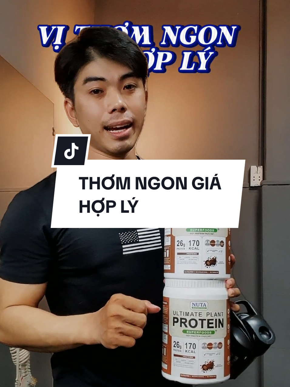 Protein thực vật Nuta sale chỉ còn 364k cho Combo 2 hộp tặng thêm bình lắc và freeship nha ae  #gymerdireview #thanhpham #review #proteinthucvat #xuhuong 