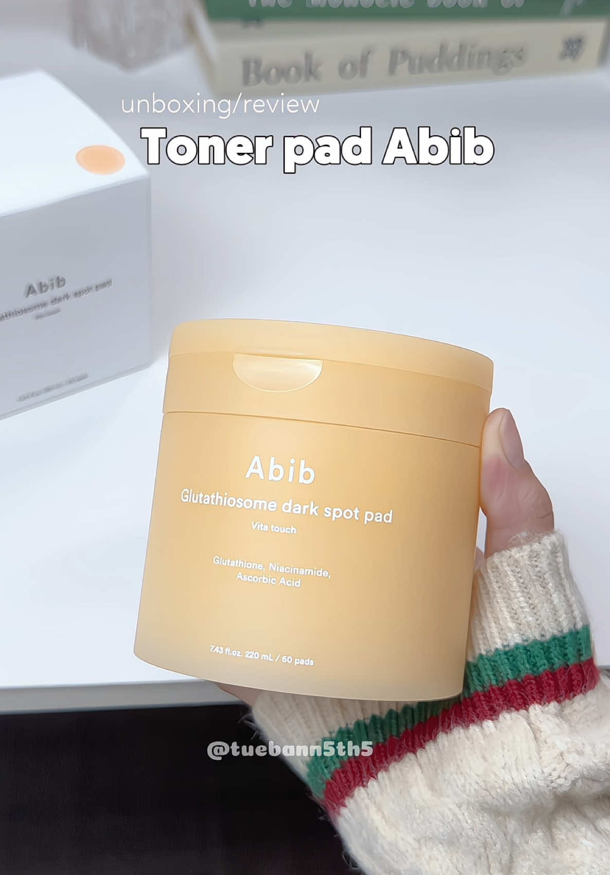 Toner Pad dưỡng sáng da, mờ thâm nhà Abib mng đã thử chưaaa ✨ #abib #tonerpad #glutathiosomedarkspotpad #tonerpadabib #motham #duongsang #skincare #abibvn #glutathiosome #kbeauty #duongsangda #toner #tuebangiviu #xuhuong #viral #muataitiktok #sangdamotham 