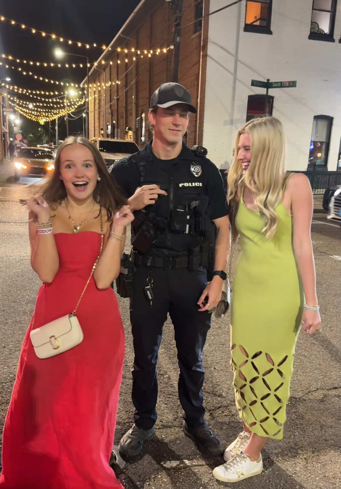 Us with hot cop part 2!!! We love you officer Hudson ☺️☺️☺️🩷🩷🩷 #fyp #foryou #olemiss #oxford #hotcop #officerhudson #CapCut 
