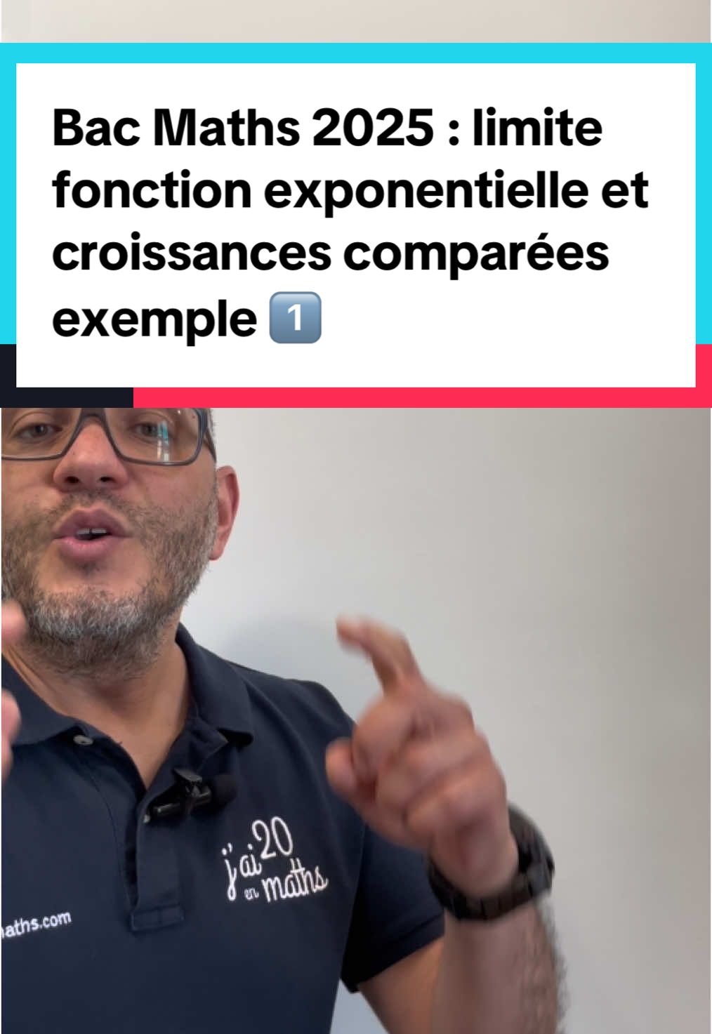 Bac Maths 2025 : limite fonction exponentielle et croissances comparées exemple 1️⃣ #jai20enmaths #study #bac2025 #bac #bacmaths2025 #studygram #revisions #studytok #studywithme #prof #limite #exponentielle 