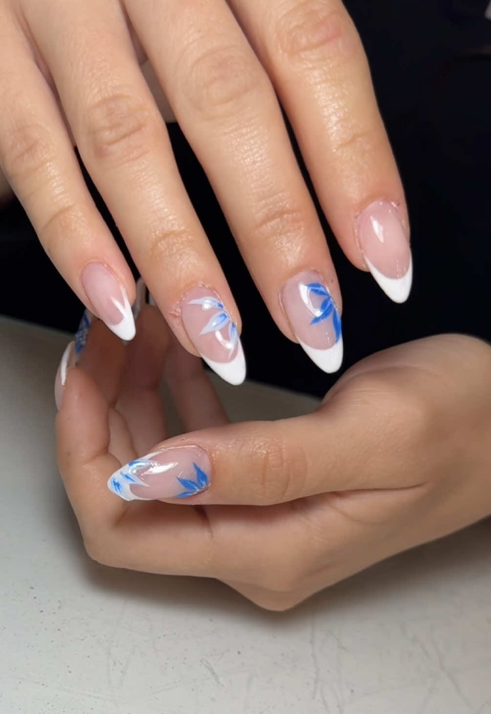 A pretty spring nails set💙 Found us on ig:rk.nails_salon📍 #cyprus🇨🇾 #cyprustiktok #cypruslife #nailscyprus #larnaca #larnacacyprus #larnaca_city #french #frenchnails #whitefrenchtipnails #flowers #nailsartist #nailarttutorial #nailartlover #nailartvideos #almondnails #almond #almondshape #almondnailshape #spring #spring2025 #springnails #nailsinspo #nailsinspo2025  #fyy #fyp #foryoupagе #fyppp  @Maria Panteli 