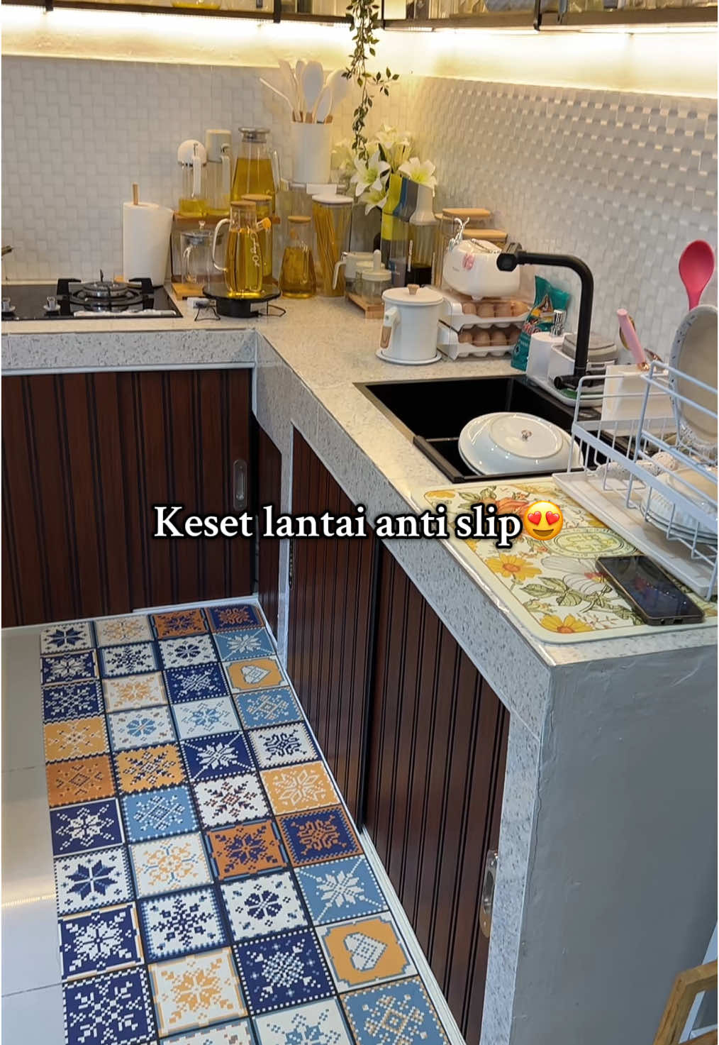 Keset dapur anti slip #kesetdapur #kesetdiatomite #kesetdapur2in1 