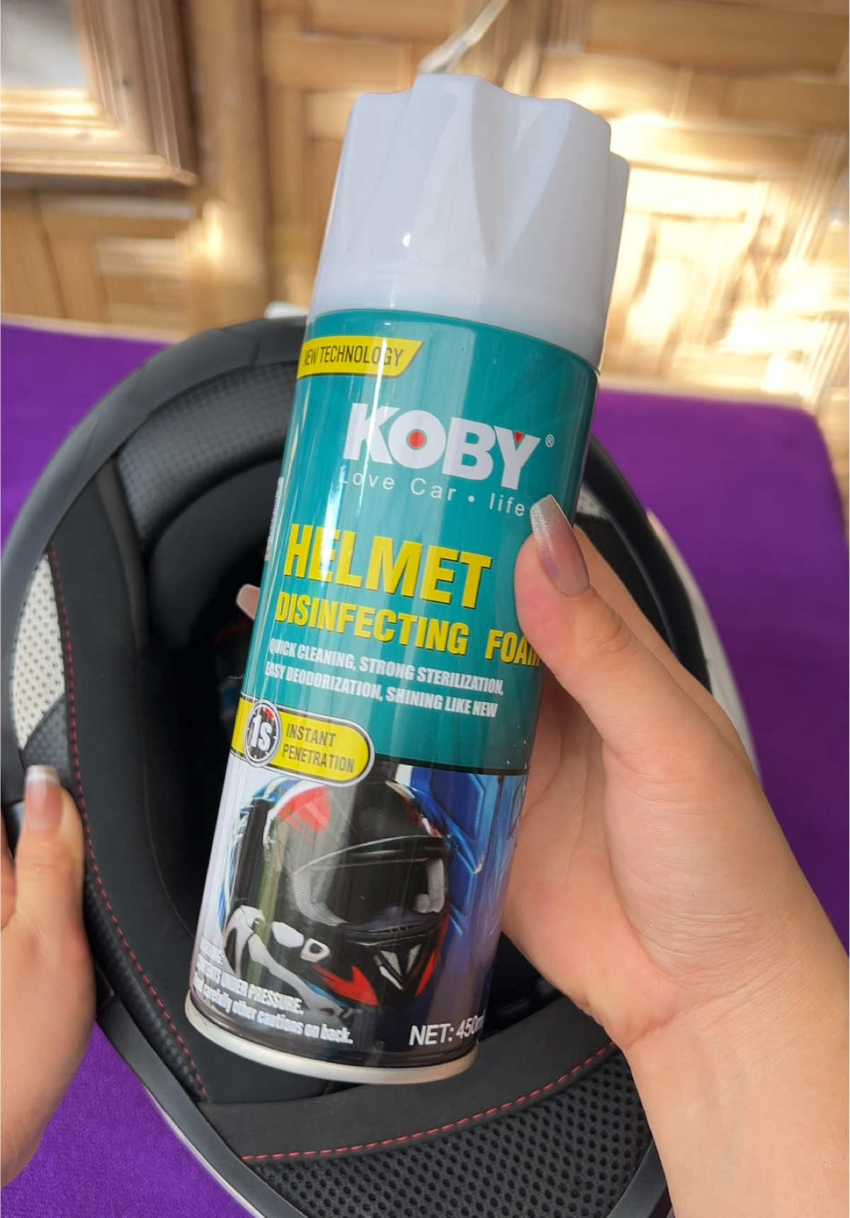 Kailangan mo talaga to pag my helmet ka ✨ #kobyhelmetdisinfectant  #helmetdisinfectingfoam 