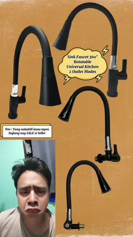 Sink Faucet 360° Rotatable Universal Kitchen 2 Outlet Modes; #faucet #sinkfaucet #fyp 
