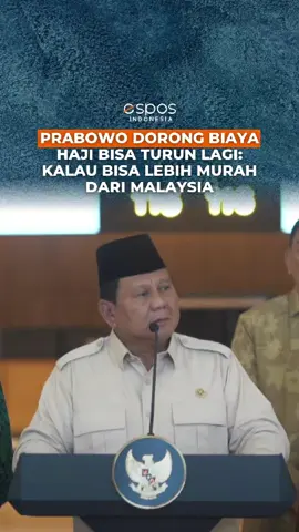 Presiden Prabowo Subianto mengapresiasi keberhasilan Kementerian Agama dan Kementerian BUMN dalam menurunkan biaya haji tahun ini. Meski begitu, ia menekankan pentingnya efisiensi lebih lanjut agar biaya ibadah haji bisa semakin terjangkau. Pernyataan tersebut disampaikan Prabowo saat meresmikan Terminal Khusus Haji dan Umrah 2F di Bandara Internasional Soekarno-Hatta, Tangerang, Banten, pada Minggu (4/5). “Alhamdulillah, biaya haji berhasil kita turunkan sebesar Rp 4 juta dan sudah dirasakan oleh 203 ribu jemaah tahun ini. Tapi saya belum puas, saya minta bisa ditekan lagi. Kita harus jadi yang paling murah, bahkan kalau bisa lebih murah dari Malaysia,” tegasnya. #viral #viralvideo #fypage #fypageシ #viralnews #tiktokviral #tiktok #fyppppppppppppppppppppppp #fypシ゚ #tiktoknews #trending #trend #solopos #indonesia #indonesia🇮🇩 #news #prabowo #prabowosubianto #presidenprabowo #presidenprabowosubianto #biayahaji #hajiindonesia #ibadahhaji #hajimabrur #indonesia #indonesia🇮🇩 #infohaji #kemenag #kemenagri