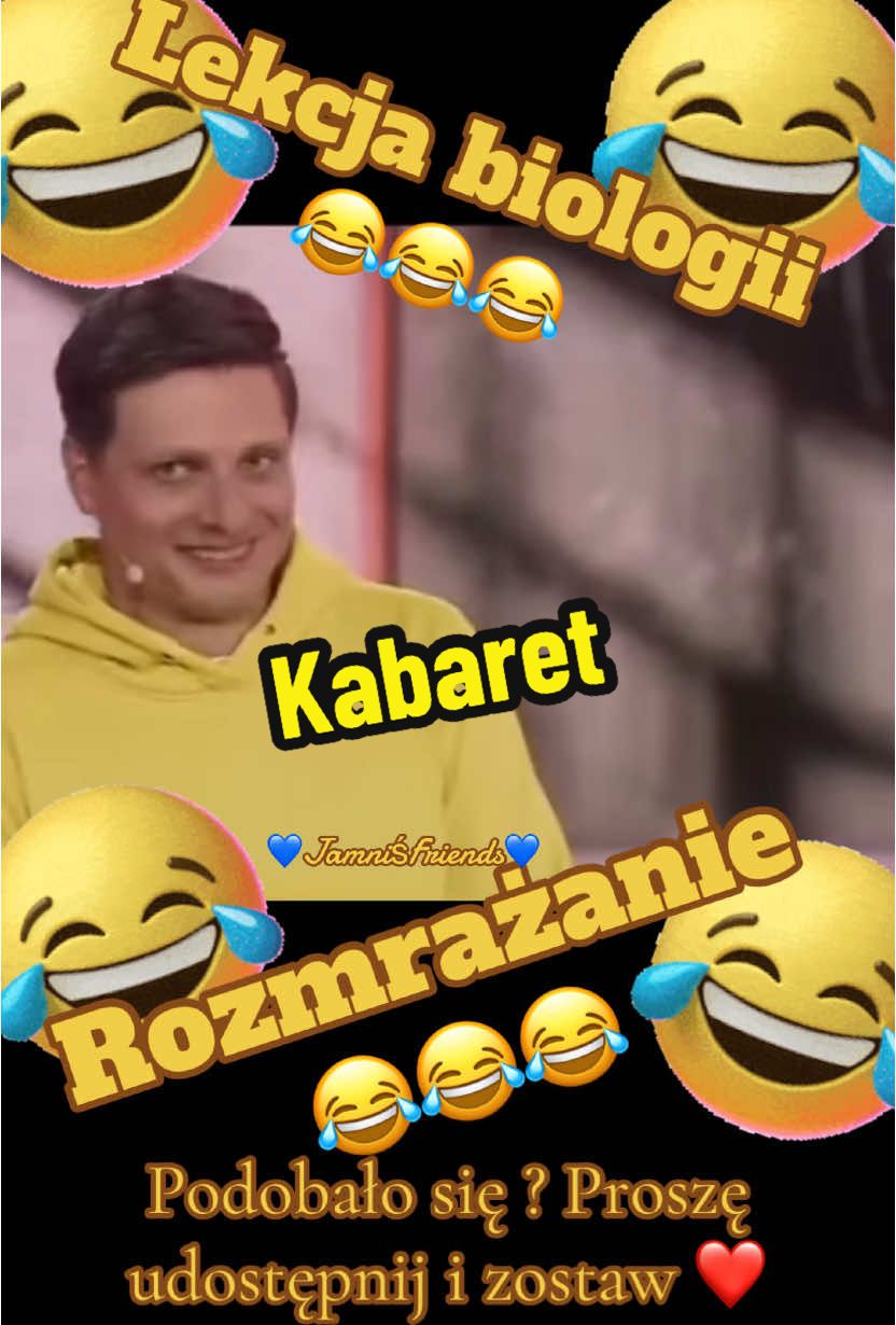 Podsyłam humorek na miły dzionek. Życzę udanego dnia. Pozdrawiam 🥰💙#jamnis #friends #dystans #pozytywnaenergia #dobryhumor #kabaret #smiesznefilmiki 