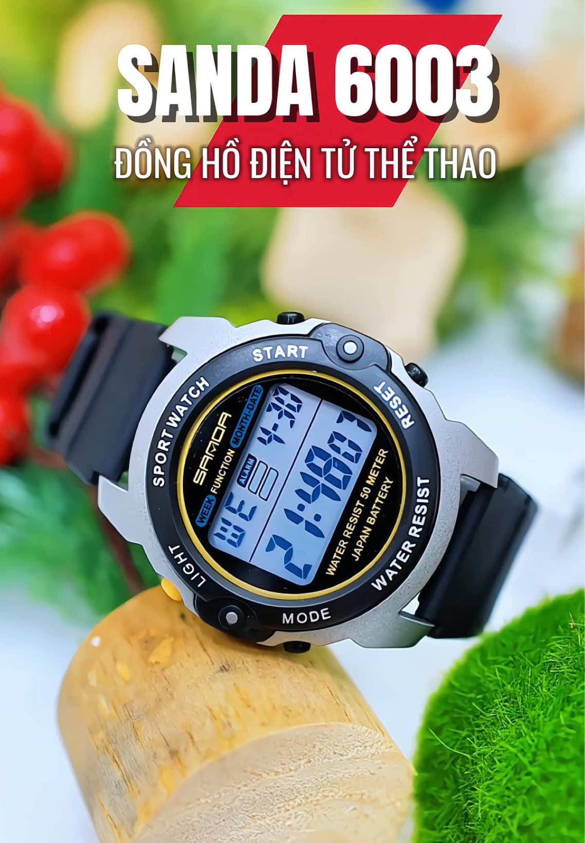Đồng hồ điện tử thể thao Sanda 6003 #dongho #đồnghồ #donghodientu #donghonam #sanda #sandawatch 