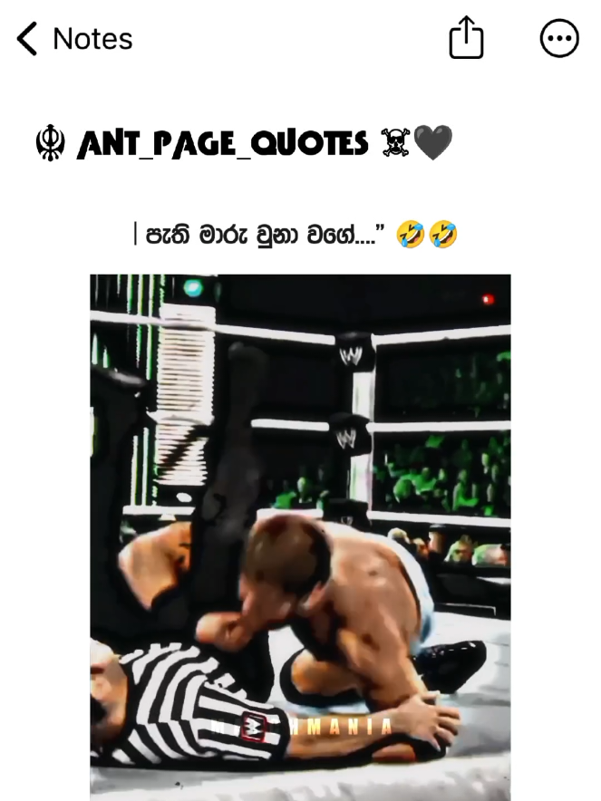 මේ Match එක බලපු අය කෝ.... 🤣🤣 #WWE #wwefan #foryou #ant_page_ #trending #foryoupage #wwesinhalaquotes #onemillionaudition #wwefunny #sheamus 