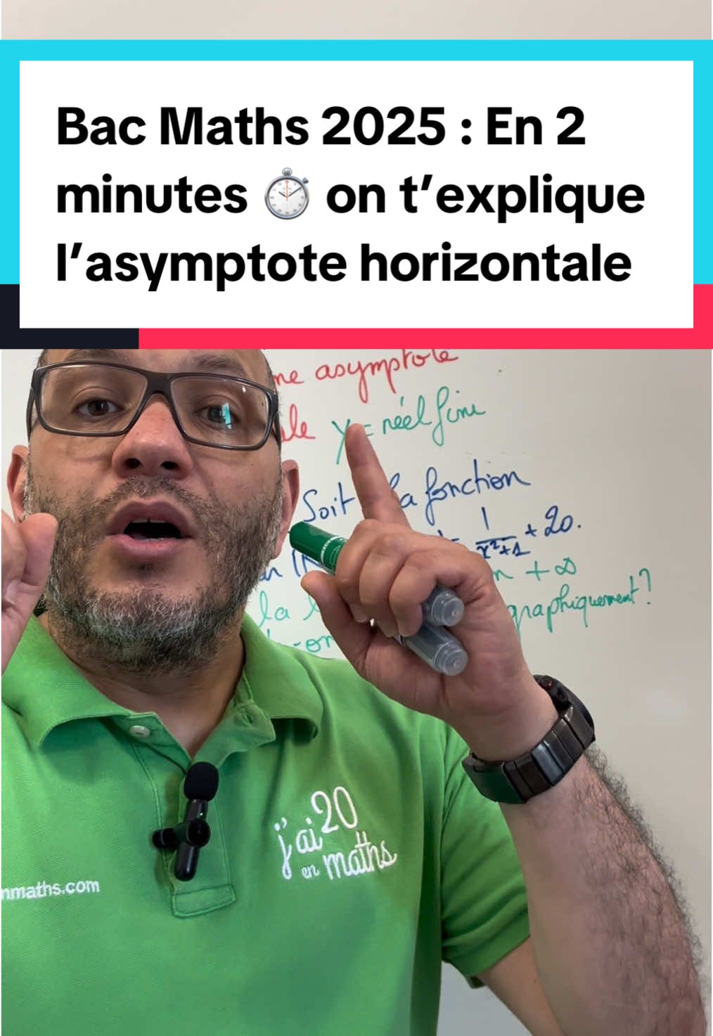Bac Maths 2025 : En 2 minutes ⏱️ on t’explique l’asymptote horizontale #jai20enmaths #study #bac2025 #bac #bacmaths2025 #studygram #revisions #studytok #studywithme #prof #limite #asymptote 
