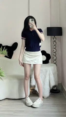 Áo polo nữ cộc tay #review #macdepmoingay #xh 